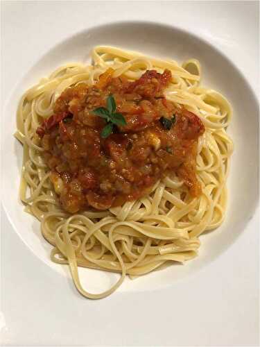 Les linguine à la tomate de Gégé