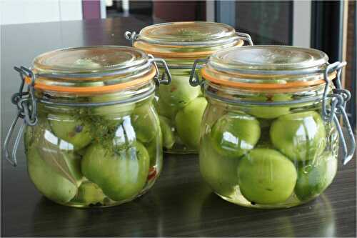 Pickles de tomates vertes