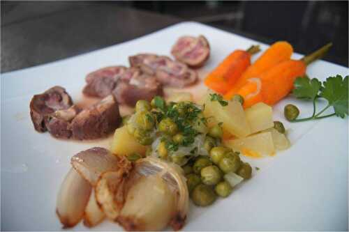 Rognon de veau et sa printanière de légumes