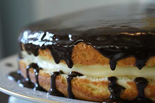 Boston cream pie- gâteau boston-Bostoskie ciasto przekadane