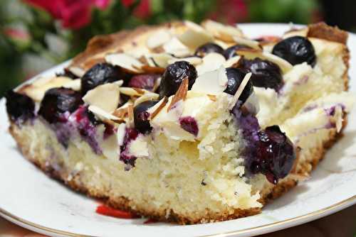 Ciasto z serem i jagodami/ Gâteau au bleuets et fromage blanc