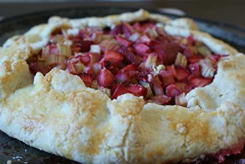 Galette z rabarbarem i truskawkami/Galette rhubarbe et fraise