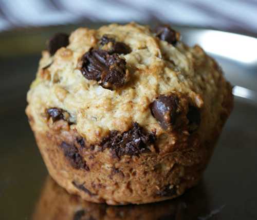 Muffins avoine,banane,chocolat,noix de coco parfumé au rhum