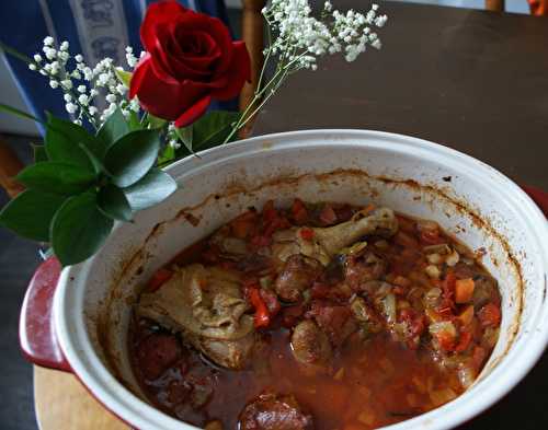 Poulet au pois chiche et chorizo à l'espagnole -Hiszpaski kurczak z chorizo