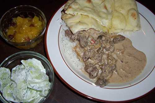 Cari d'agneau(gosht shari korma)On se croirait au resto indien!!!