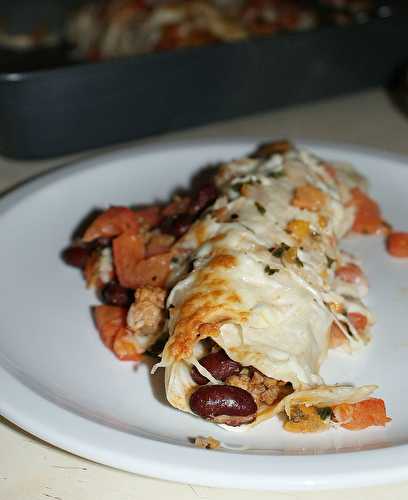 Enchiladas au boeuf et fève rouge