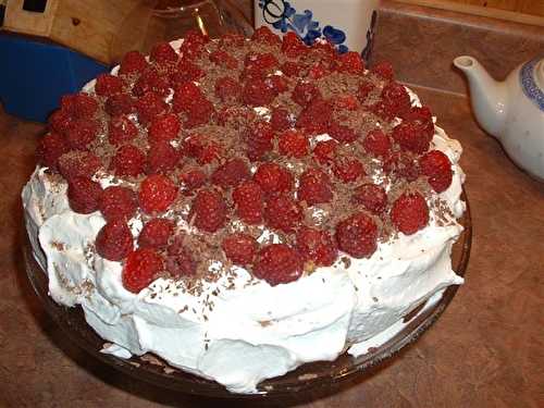 Meringue au chocolat à la framboise...