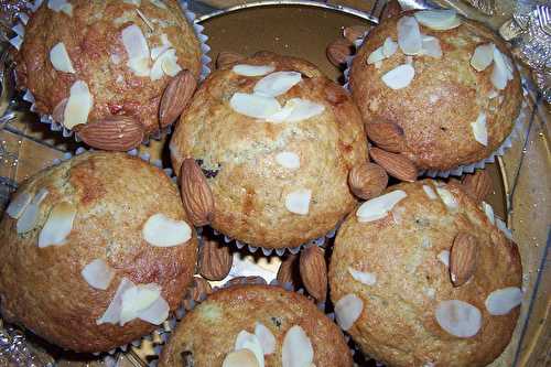 Muffins au marzipan et pépittes de chocolat