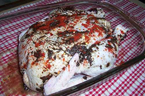 Poulet pour jour de paresse...rôti au four à la tapenade!!!