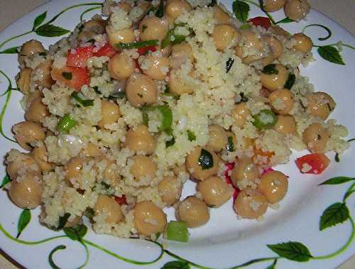 Salade de pois chiche et couscous - La cuisine d'Anna