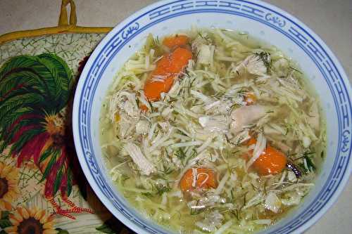 Soupe au poulet et nouilles maison!!!!