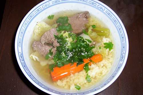 Soupe style ''pot au feu''