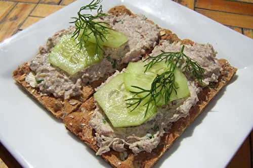 Tartinade de sardine au fromage blanc sur craquelin Wasa