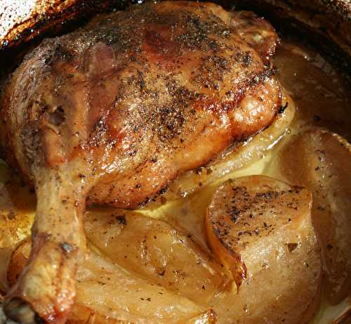 Une cuisse de canard aux pommes pour 2 - La cuisine d'Anna