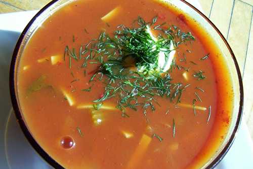 Zupa pomidorowa ou soupe aux tomates - La cuisine d'Anna