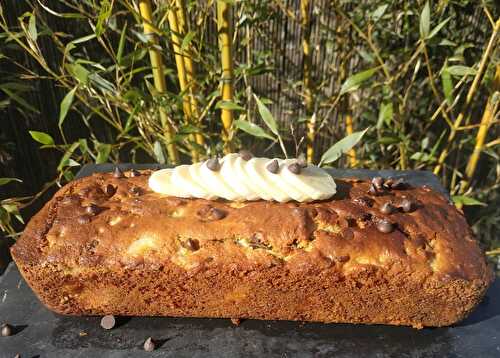 Cake à la banane et aux pépites de chocolat sucré au sirop d'agave