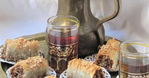 Baklawas drapés aux cacahuètes (baklawas rolls)