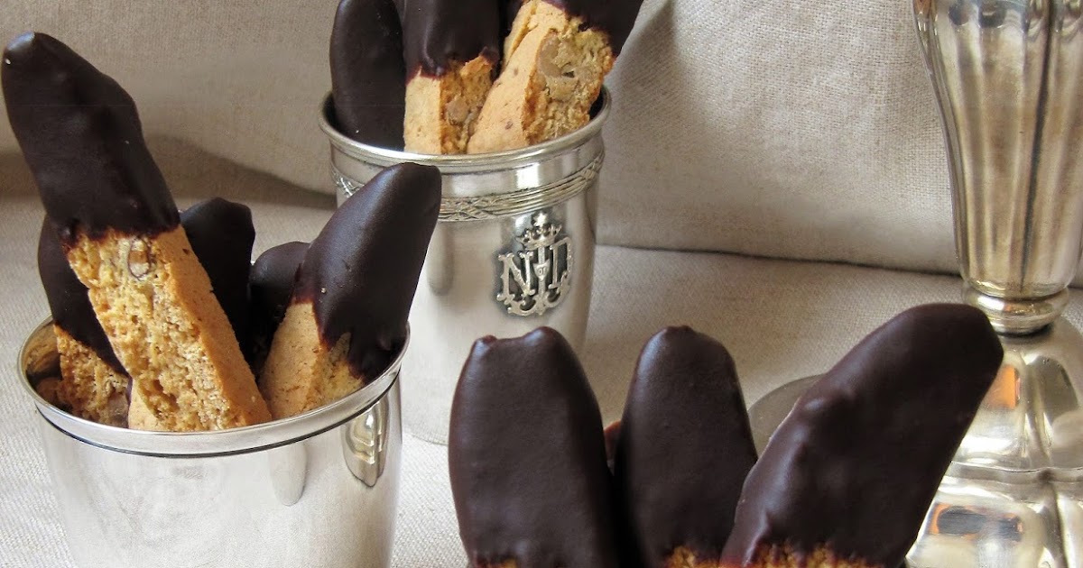 Cantuccini enrobés de chocolat