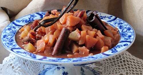 Compote de poires épicées aux dattes