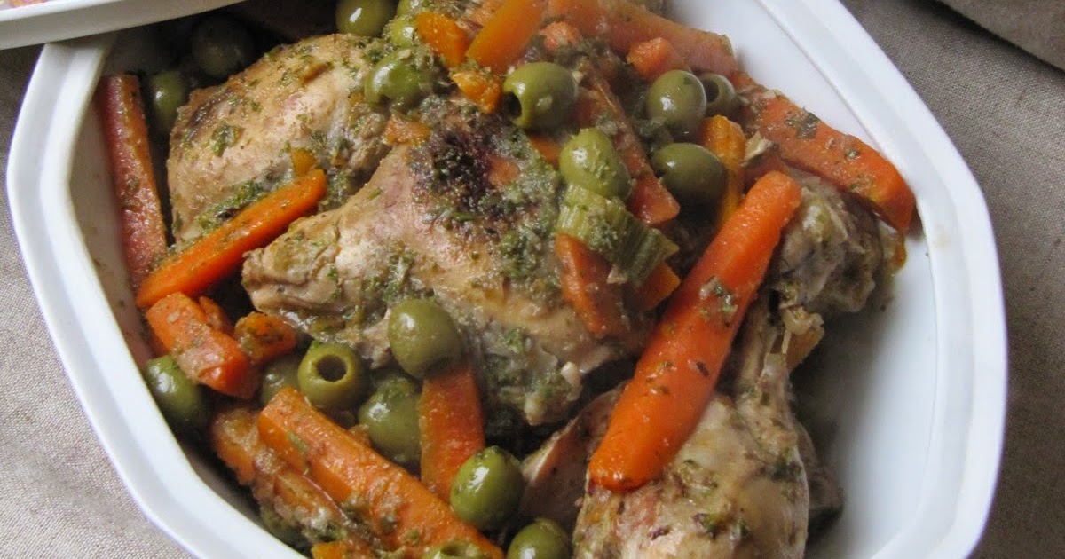 Cuisses de poulet aux olives