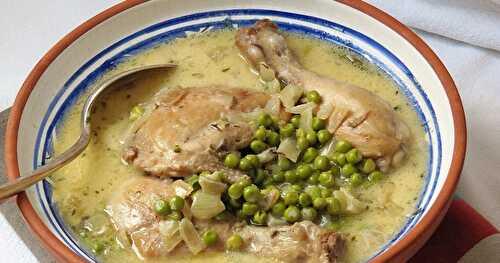 Cuisses de poulet aux petits pois