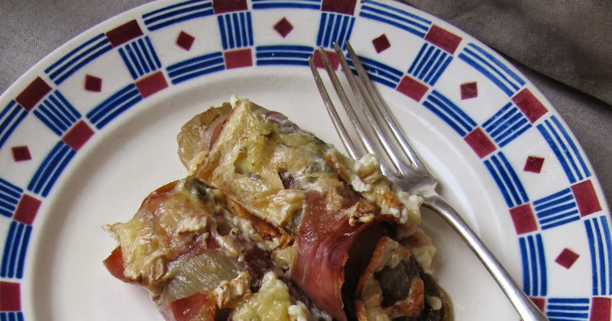 Endives braisées au jambon cru et au bleu