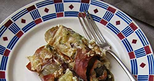 Endives braisées au jambon cru et au bleu