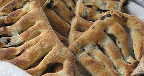 Fougasse aux olives au levain