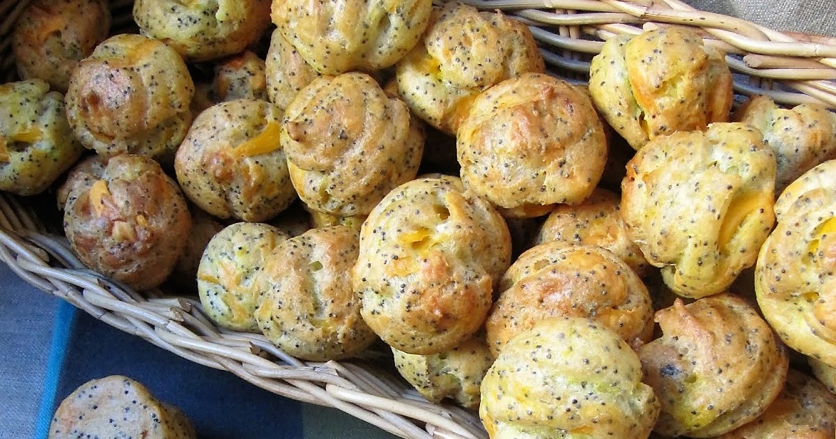 Gougères mimolette-graines de pavot