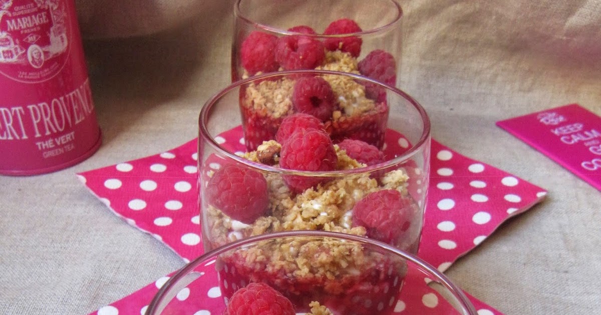 Granola framboises et fromage blanc