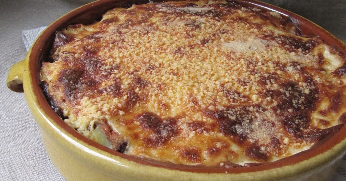 Gratin de pommes de terre au thon et aux champignons