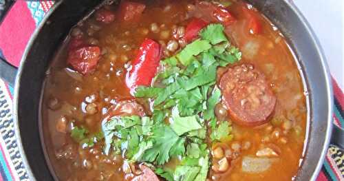 Lentilles au chorizo & poivrons