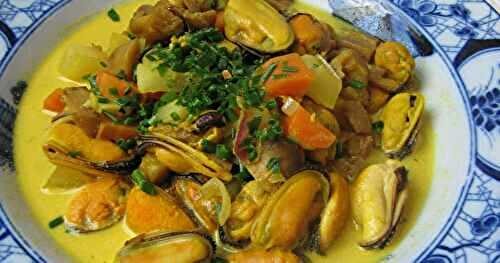 Nage de moules aux petits légumes