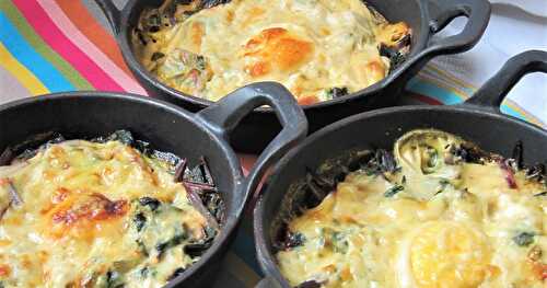 Oeufs gratinés aux fanes de betteraves