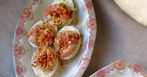 Oeufs mimosa aux crevettes