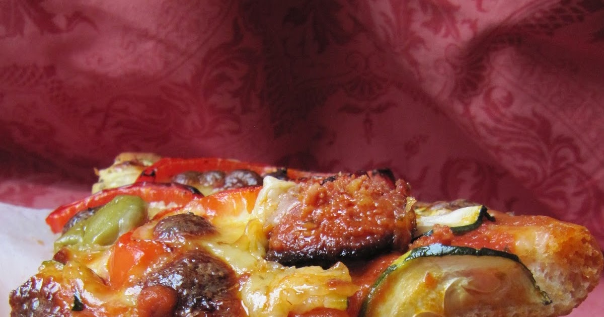 Pizza courgette-chorizo