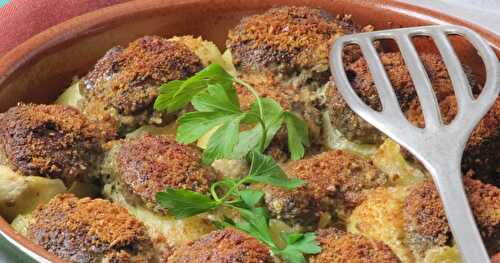 Pommes de terre farcies au reste de pot-au-feu