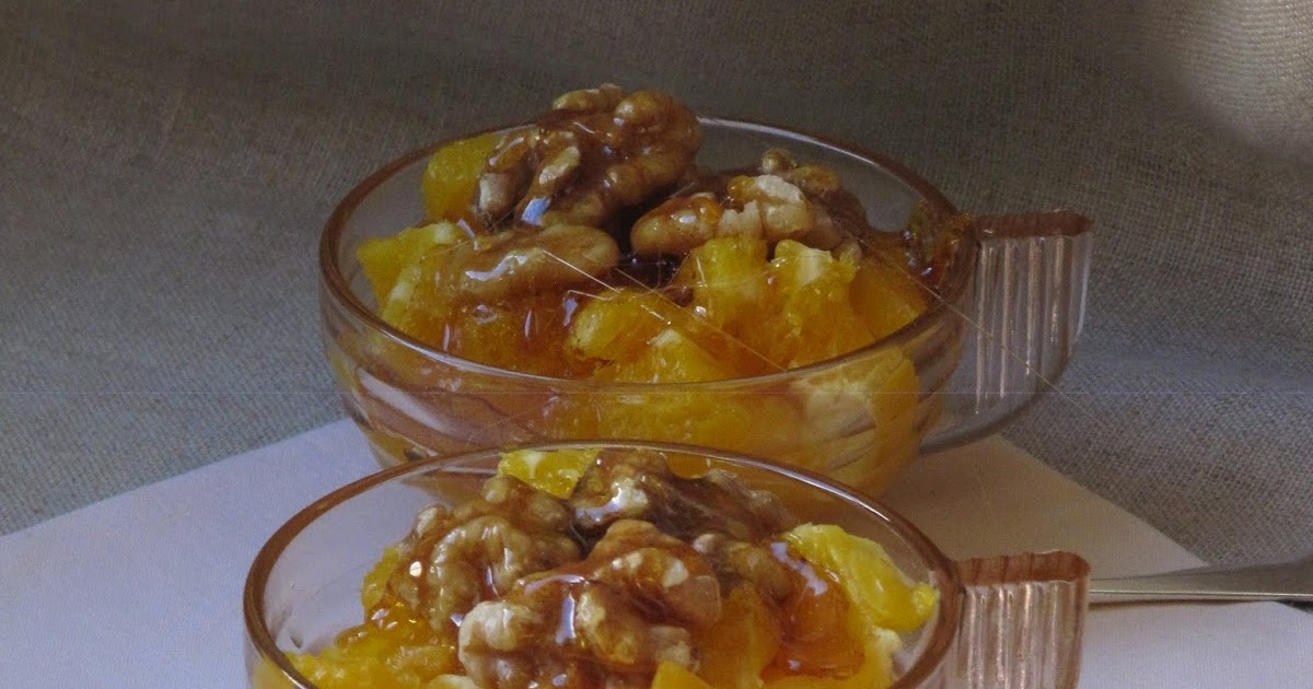 Salade d'oranges au caramel et aux noix