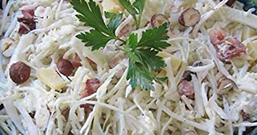 Salade de chou blanc aux lardons et au comté