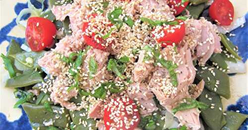Salade de haricots au thon