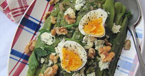 Salade de haricots plats au Bleu