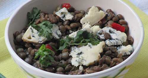 Salade de lentilles Esaü au Bleu d'Auvergne