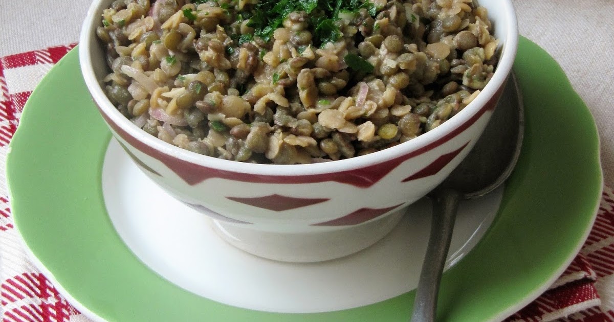 Salade de lentilles vertes & lentilles corail 