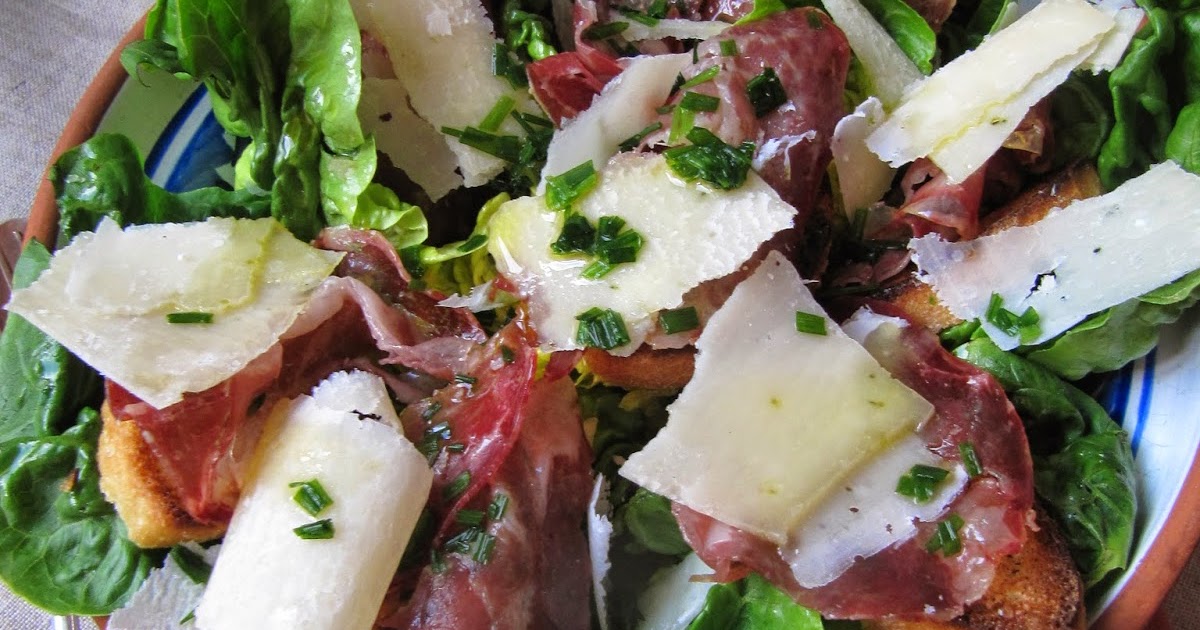 Salade sucrine à la coppa 