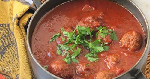 Sauce tomate aux boulettes de boeuf & chorizo