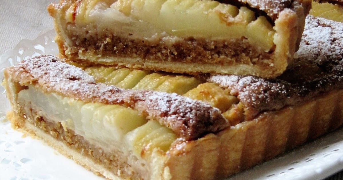 Tarte aux poires à la crème d'amandes & à la pâte aux spéculos