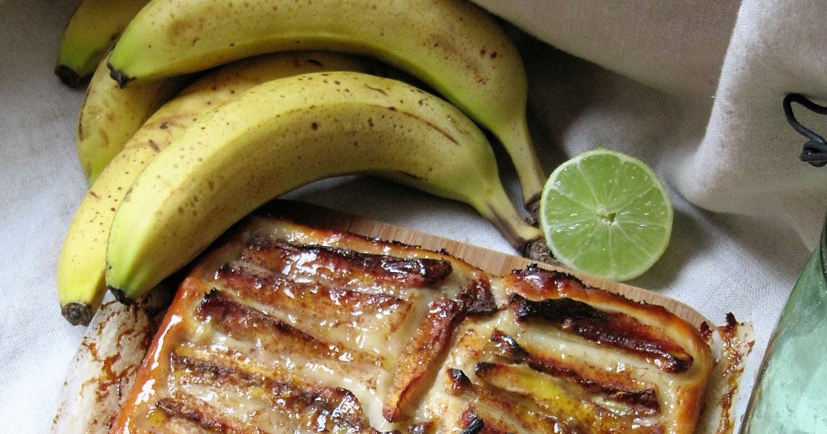 Tarte briochée à la banane caramélisée 