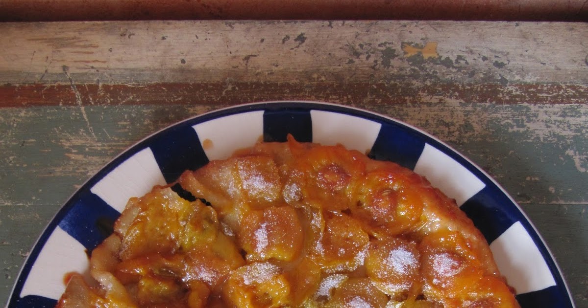 Tarte tatin aux prunes jaunes