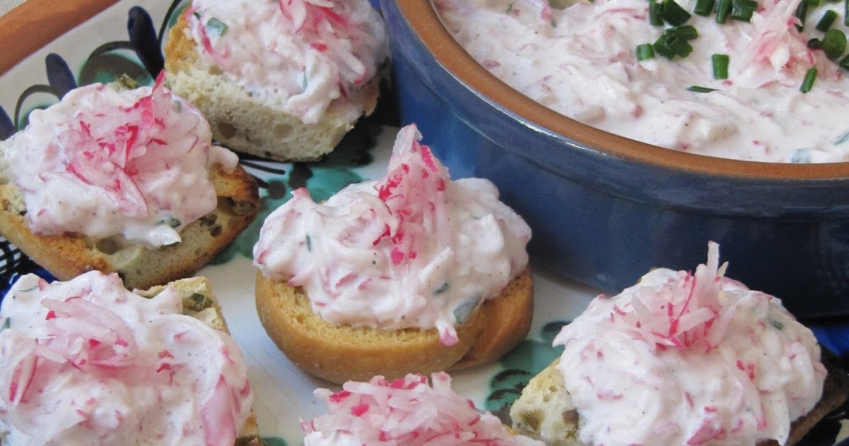 Tartinade de radis à la ciboulette