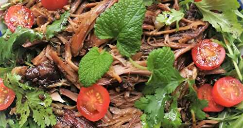 Effilochée d'agneau en salade